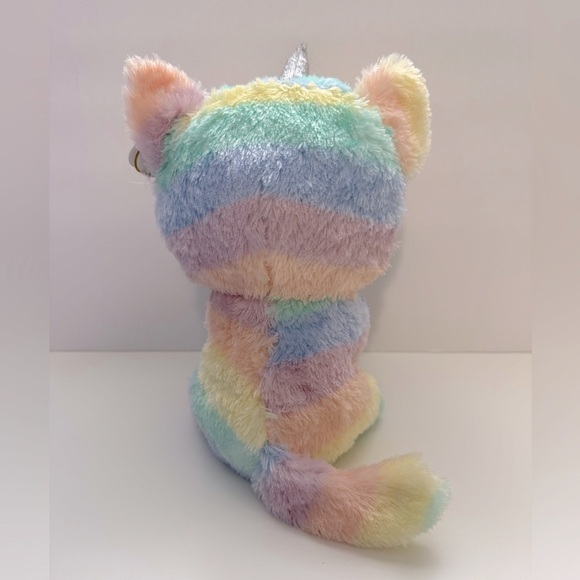 Multicolor Unicorn Cat Plush - Heather (Ty Beanie Boo) - Picture 8 of 12
